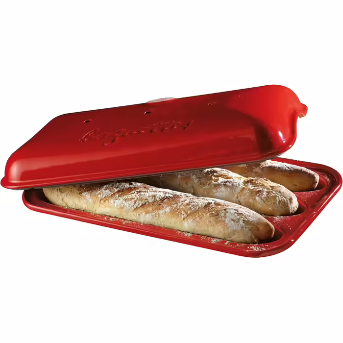 Emile Henry 5506-34 Baguette Mold, 390x240mm, Grand Cru Loaf Pan 390x240mm