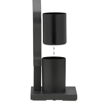 Relaxdays Toilet Set black/grey