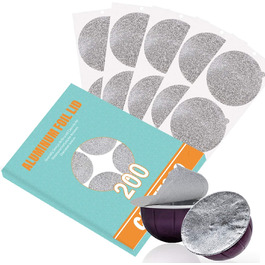 CAPMESSO Reusable VertuoLine Capsule Lid - Compatible with VertuoLine Espresso Machine Coffee Pads - 64 mm (200 / Pack)