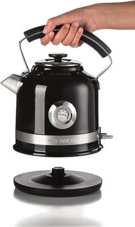 Електричний чайник Ariete Moderna 2854 з термометром, 1.7 л, 2000 Вт, чорний