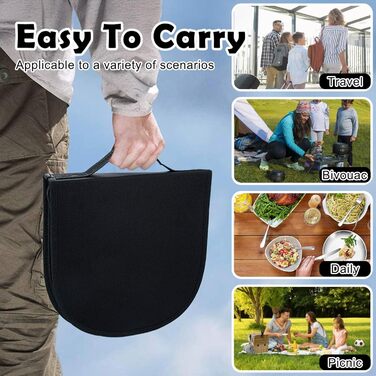 Набір посуду для кемпінгу MOMAHUA на 2 особи (10 шт.): нержавіюча сталь, для пікніків та подорожей, з сумкою для багаторазового використання.