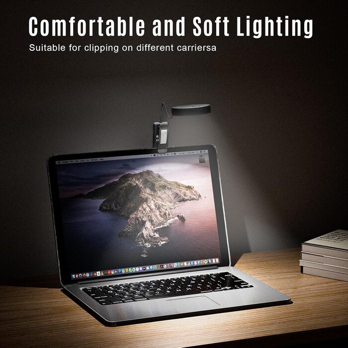 Ліхтарик для читання LQWELL на шию, LED, 3 кольори/яскравості, гнучкий, акумуляторний, для читання, рукоділля (чорний, комплект 3 шт)