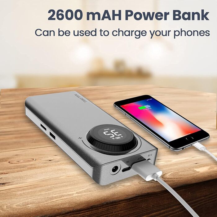 Електричний фрезер для манікюру та педикюру Delanie з акумулятором, 35000 об/хв, для гелю, акрилу та видалення кутикули, з LED-дисплеєм, USB-зарядка (сірий)