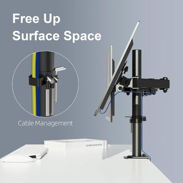 Кріплення для монітора GRIFEMA на 2 монітори, 13-27 дюймів, регульоване, поворотне, нахильне, VESA 75/100mm, GB2001A-2