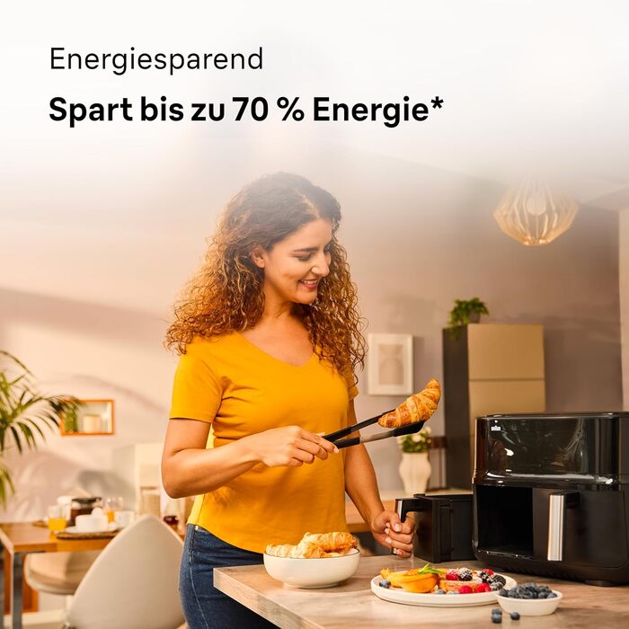 Фритюрниця електрична Braun TwinCook 3 TD3030IBK 8л (2 камери) з синхронізацією, 8 програм, чорна