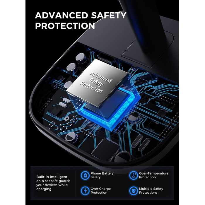 Зарядна станція 3 в 1 для Apple Watch та iPhone з MagSafe, сумісна з iPhone 17 Air 16 15 14 13 12, Apple Watch 11 10 9 8 7 6 5 4 3 2 SE Ultra, AirPods Pro/4/3/2, білий (чорний)