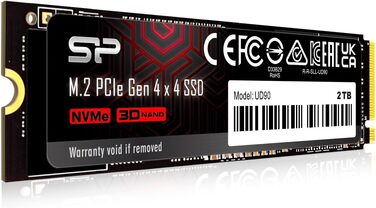 SSD Silicon Power UD90 2TB NVMe PCIe Gen4 M.2 - Швидкість до 5000/4800 МБ/с