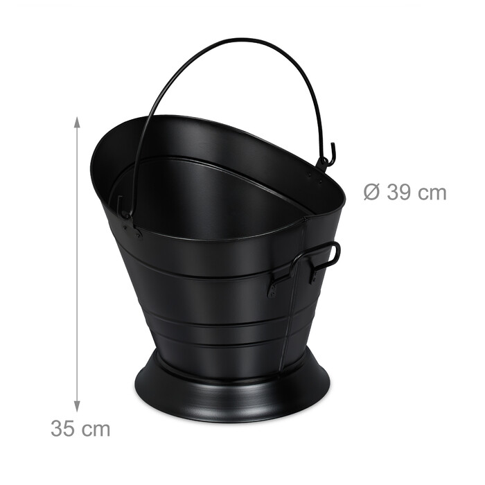 Relaxdays Charcoal Bucket with Carrying Handle, 6 Liters