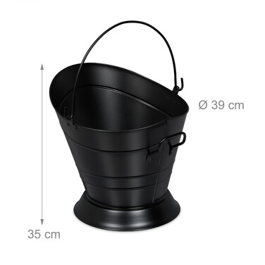 Relaxdays Charcoal Bucket with Carrying Handle, 6 Liters