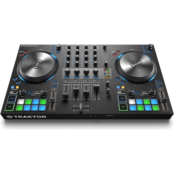DJ контролер Native Instruments Traktor Kontrol S3 4-канальний з 16 педами та інтегрованою звуковою картою, Traktor Pro 4