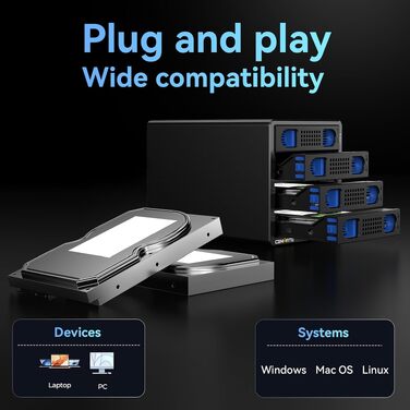 Зовнішній HDD-корпус на 4 слоти для 2.5/3.5