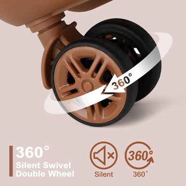 Набір валіз KONO: 3 шт. (55/65/75 см) з TSA-замком, розширювані, легкі, з 4 колесами