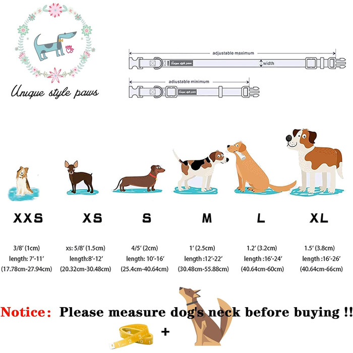 Нашийник для собак та котів з бантиком, міцний, регульований, для собак та котів будь-яких розмірів (Collar&Bow-S, Rot)