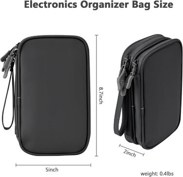 Органайзер для подорожей DDgro Elektronik, водонепроникна сумка для аксесуарів, чорний, розмір L