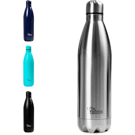 Термос-термопляшка з нержавіючої сталі Otto Koning, 1000 мл, подвійні стінки, вакуумна ізоляція, BPA-free, сріблястий