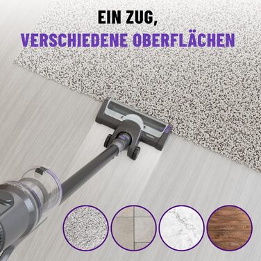 Бездротовий пилосос Noaton Akku 50000Pa з LED-дисплеєм та HEPA-фільтром для твердих поверхонь, килимів та шерсті тварин (AVC600)