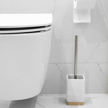 Набір для туалету KADAX: щітка для унітазу з тримачем, квадратна, біла