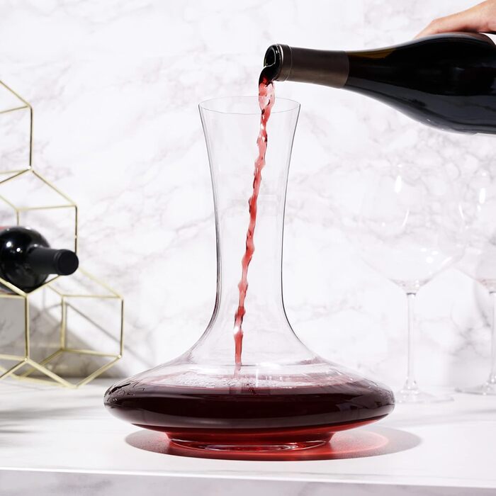 Whisky Reserve European Crystal Decanter Glass Wine Preserver Carafe holds 1 standard 750 ml bottle, 1.75 ml, 1 piece