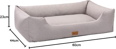 Софа-ліжко для собак MSS e.K. з м'якою оббивкою та знімним велюровим покриттям, 85 x 63 x 25 см. Підходить для великих собак, зручна собача лежанка для цуценят та дорослих собак. Легко миється.