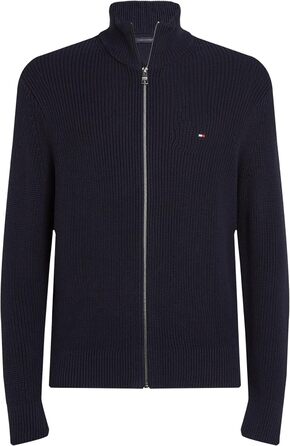 Кардиган Tommy Hilfiger чоловічий з блискавкою, білий (Ivory), розмір XL, колір Desert Sky