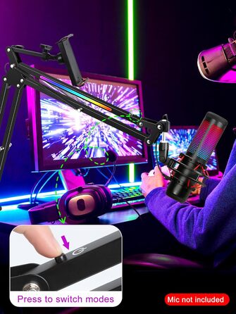 Кріплення для мікрофона YOUSHARES RGB, сумісне з Seiren Mini, V3 Mini/Chroma, Razer Seiren V2 X/Pro, Seiren X