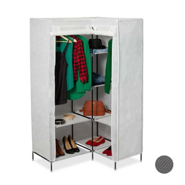 Relaxdays Fabric Corner Shelving Unit