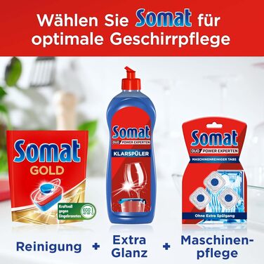 Таблетки для посудомийної машини Somat Gold, для ідеальної чистоти при низьких температурах, проти пригорілого, 80 шт