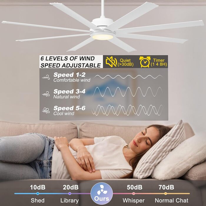 Стельовий вентилятор Ohniyou з підсвічуванням 72