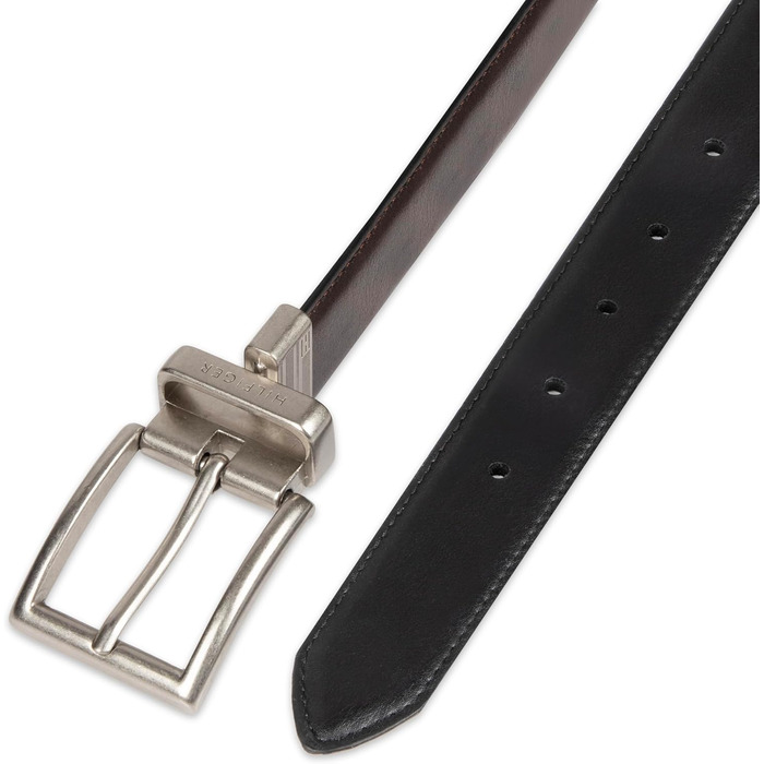 Чоловічий шкіряний ремінь Tommy Hilfiger, колір: коричневий/чорний