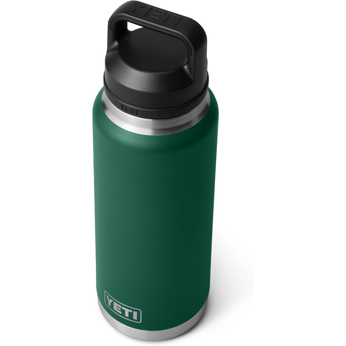 Термос-пляшка YETI Rambler із вакуумною ізоляцією та герметичною кришкою, нержавіюча сталь, 1020 мл, колір Schwarzwaldgrün
