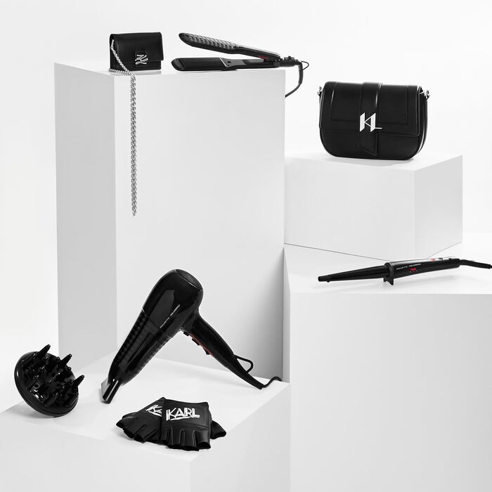 Фен Rowenta x Karl Lagerfeld Studio Dry CV581L: Ефективність та стиль, 6 режимів, Thermo Control, чорний/червоний