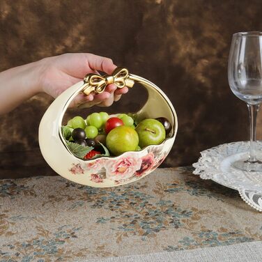 Етажерка Fanquare з 2 ярусами, золота, з кераміки та порцеляни. Підставка для тортів, фруктів та капкейків. Сервірувальна підставка, золота