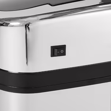 HOMCOM Automatic Sensor Trash Can 30L with IR Sensor, Square, Stainless Steel, Optional Inner Bucket for Hygienic Waste Management