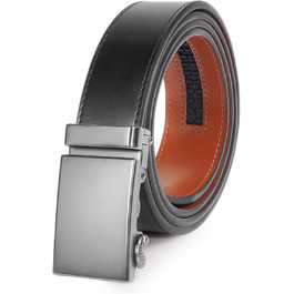 Чоловічий ремінь на пряжці, автоматична застібка, для костюма та ділового одягу, ширина 35 мм, регульований розмір, колір чорний, довжина 130 см, підходить для об'єму талії 28'-44'