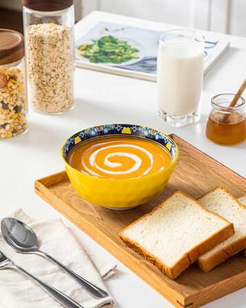 Набір супових тарілок Vancasso (6 шт) з порцеляни для супу, мюслі, рамену, десерту та пасти