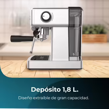 Еспресо-машина Cecotec Barista Power Mini, 1465 Вт, 20 бар, з манометром, термоблоком, поворотною паровою насадкою, подвійним носиком і резервуаром 1,8 л