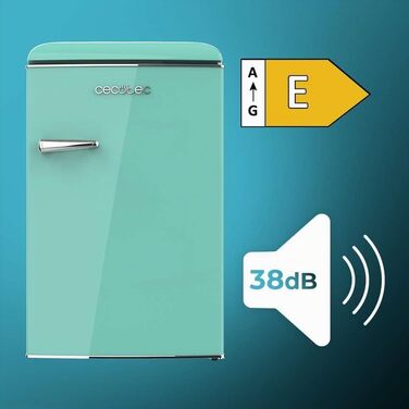 Міні-холодильник Cecotec Bolero CoolMarket TT Origin 110 110л зелений – ретро дизайн, LED-підсвітка, клас E