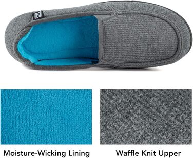 Жіночі тапочки RockDove з двокольоровим дизайном та капюшоном, знімною устілкою (38.5 EU, темно-сірий та блакитний)