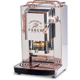 Кавова машина FABER Pro Deluxe для 44 мм ESE-подушечок, хромована, латунний прес, нержавіюча сталь