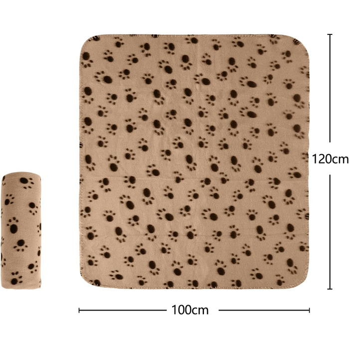 М'яка флісова підстилка для собак та котів Nobleza, 75 x 75 см, бежева