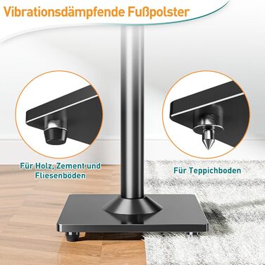 Підставка для колонок ELIVED для Sonos One, One SL, Play: 1, Era 100, регульована висота 88,8-110,3 см, пара, EV5024