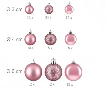 Relaxdays Set of 138 Christmas Baubles