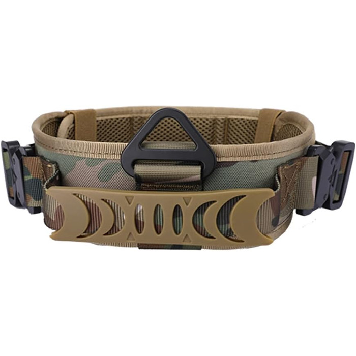 Тактичний нашийник для собак з контролем, 7 см, з двома пряжками, для великих собак (відбиваючий, чорний)