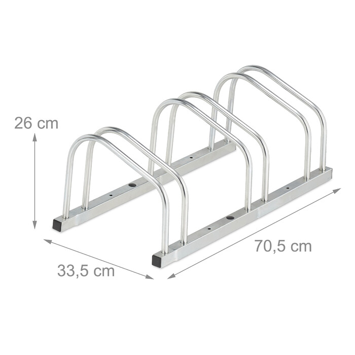 Relaxdays Bicycle Stand for 3 Bikes