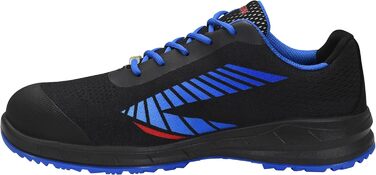 Робочі черевики ELTEN Larkin XXSports Black-Blue Low ESD S1, текстиль, сталевий капок, легкі, спортивні, чорні (40 EU), для жінок та чоловіків