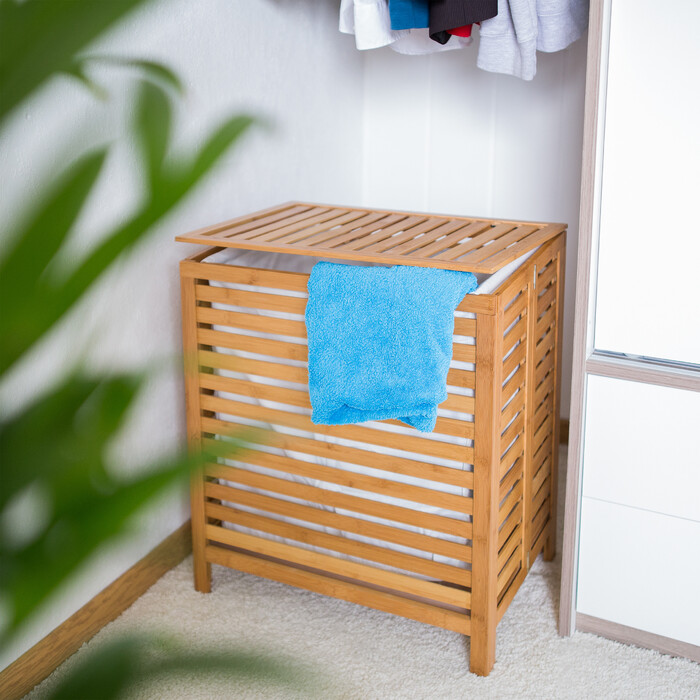 Relaxdays Laundry Chest Wood