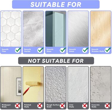 Поличка для душу без свердління, 6 шт. Регулятор для ванної кімнати з тримачем для фену та гачками, поличка для душу з нержавіючої сталі, настінна, самоклеюча, органайзер для ванної кімнати та кухні сірого кольору