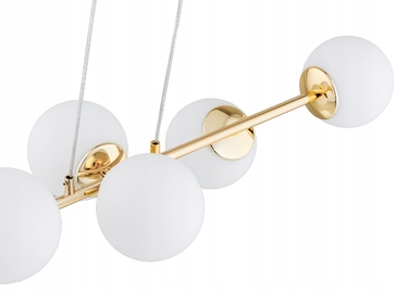 Підвісна люстра Elko-Lighting Milo Gold на 4 точки освітлення, цоколь E27