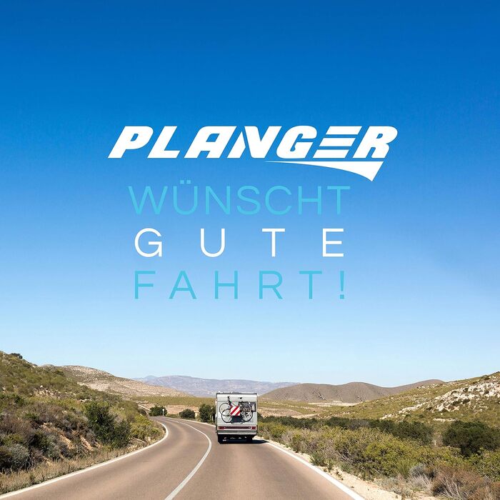 PLANGER® Дорожній знак-попередження 2в1 для Італії та Іспанії, 50x50 см, світловідбивний червоно-білий щит для заднього та велосипедного багажника