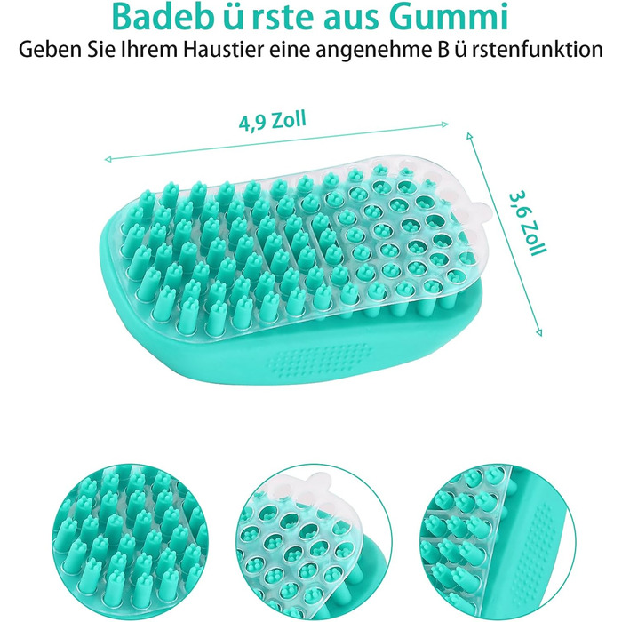 Щітка для собак і котів, самоочисна, для вичісування підшерстка та відмерлого волосся, ідеальна для довгошерстих та короткошерстих порід, делікатна до шкіри, зменшує випадіння шерсті, синя (зелена - набір 5 в 1)